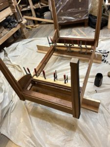 Mise à plat bureau chêne collage