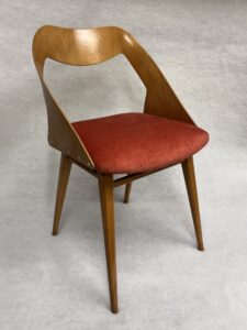 Chaise contemporaine - signé Louis Paolozzi restaurée par l'atlier Roba - Ebeniste d'art à Paris - Boulogne et Issy les Moulineaux